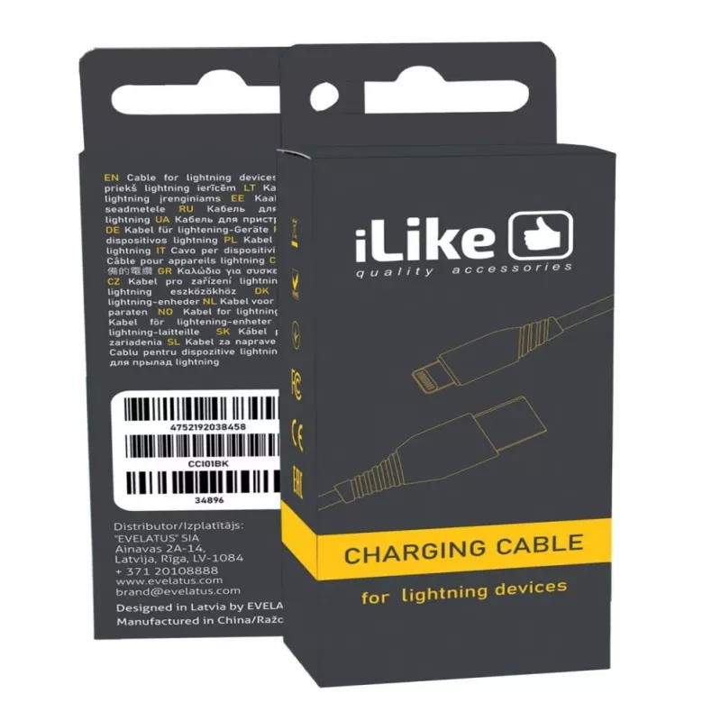 iLike laadimiskaabel Lightning-seadmetele CCI01 must
