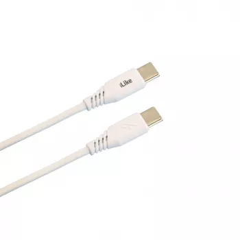 iLike Evelatus Laadimiskaabel USB-C – USB-C CTT01 Valge 1m