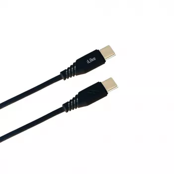 iLike Evelatus USB-C to USB-C laadimiskaabel CTT01 Must 1m 60W