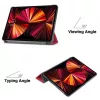 iLike Galaxy Tab A9 / A11 8.7 X110 kolmeosaline öko-nahk alusega ümbris korallroosa