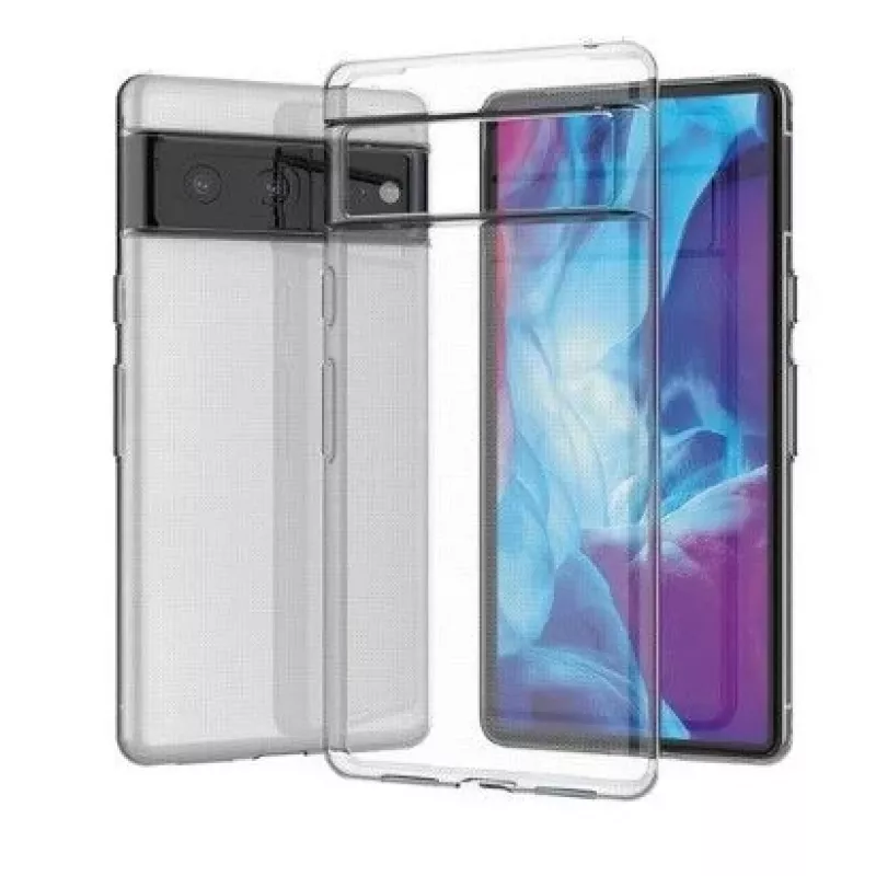 iLike Google Ultra Clear 0.5mm Case for Google Pixel 7 Gel Back Cover Transparent Black