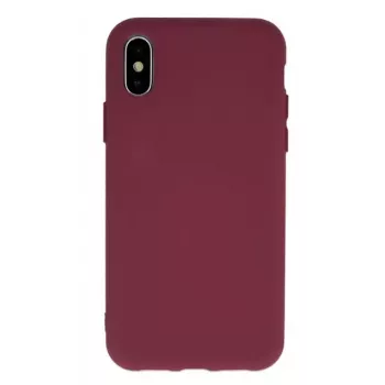 iLike iPhone 11 silikoonist tagakaas Burgundia - põrkeid neelav tagakaas mikrokiudvoodriga