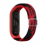 iLike Mi Band 3/4/5/6 Punamust punutud riidest käerihm