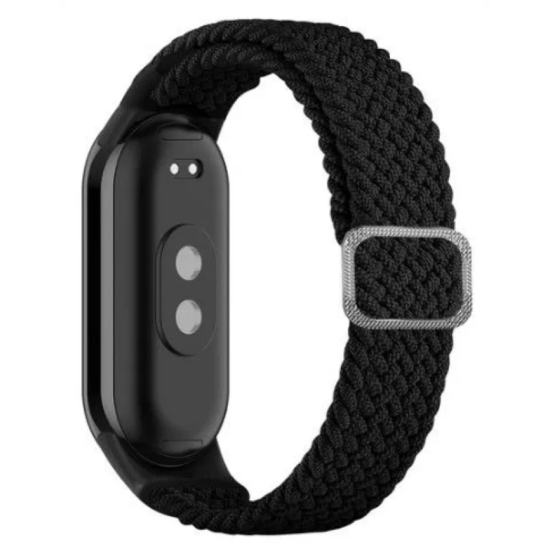 iLike Mi Band 8 randmerihm punutud kangast must