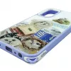 iLike Samsung Galaxy A15 Epoxy Cartoon Cover Case Purple White