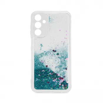 iLike Samsung Galaxy A15 silikoonist ümbris Water Glitter sinine