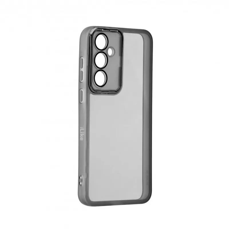 iLike Samsung Galaxy A55 Transparent Case and Camera Protection Black