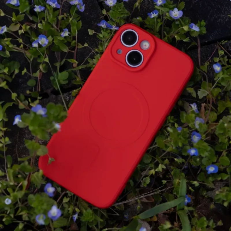 iLike Simple Color Mag Case Samsung Galaxy A57 5G jaoks Punane