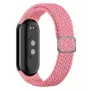 iLike Universal Mi Band 8 randmepael punutud riidest rihm roosa