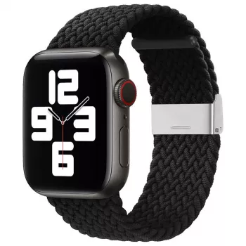 iLike Watch 38/40/41mm Punutud Riidest Rihm Must