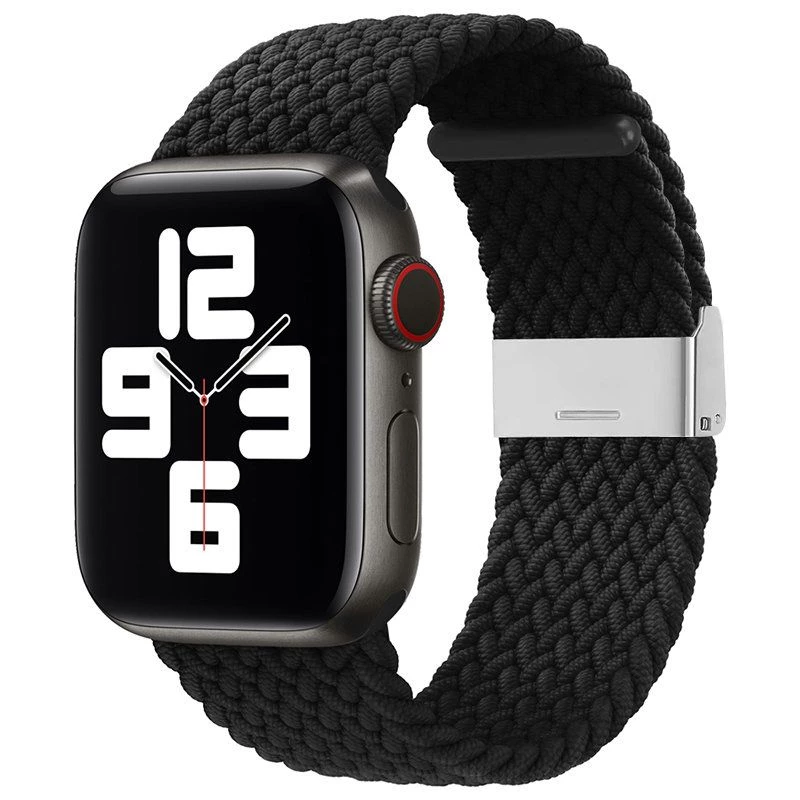 iLike Watch 38/40/41mm Punutud Riidest Rihm Must