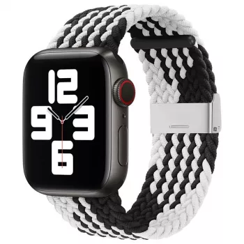 iLike Watch 42/44/45mm Punutud Kangast Rihm Must Valge