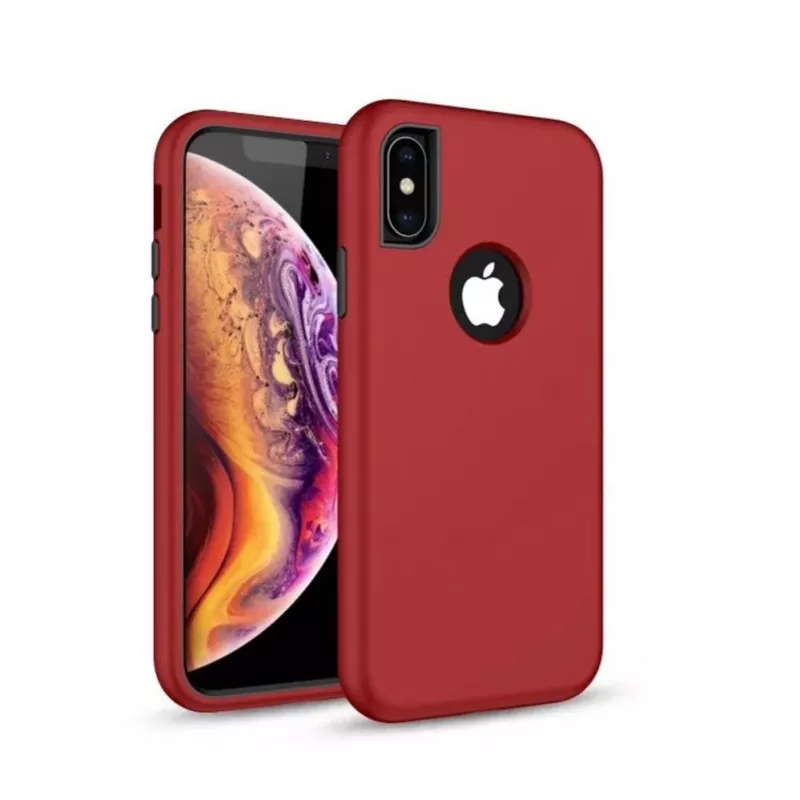 iLike Xiaomi Redmi Note 7 Defender Solid 3-in-1 Case Red