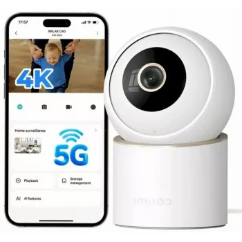 IMILAB C40 koduturvakaamera, 2.5K QHD, 360° pööramine, öövaatlus, valge