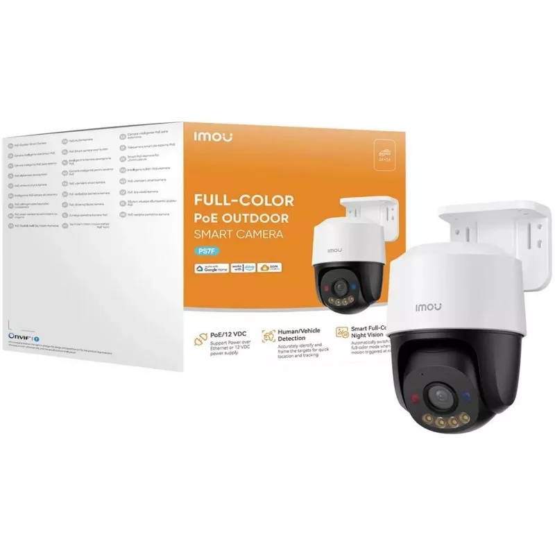 Imou PS7FP-8X0 8MP 4K PoE Pan/Tilt IP-kaamera öövaatluse ja kahesuunalise heliga