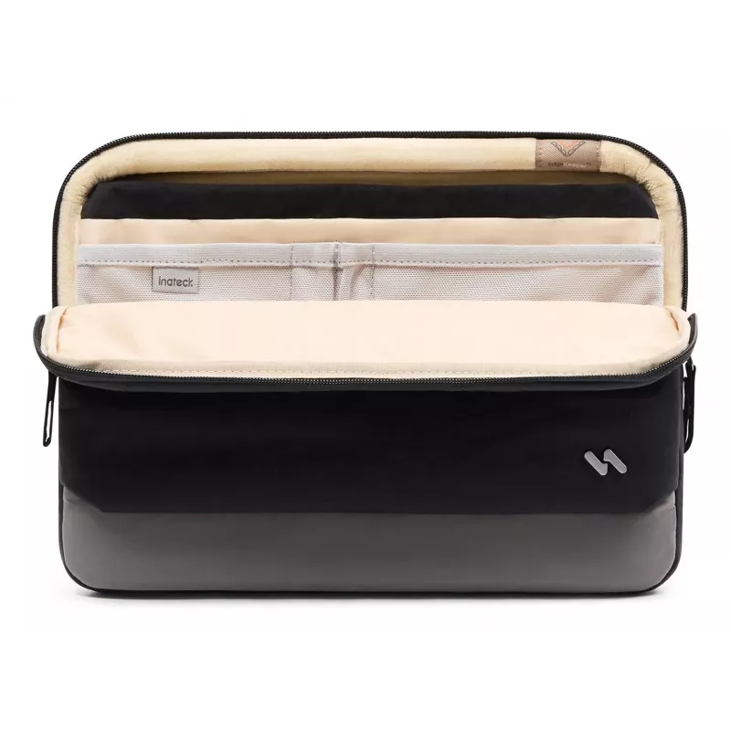 INATECK Sülearvuti ümbris 14 Inch Ultrabook, Water-Repellent Polyester Case with Soft Flannel Lining and Shock-Absorbing Padding – Black
