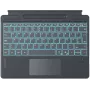 Inateck Surface Pro 8/9/X/11 klaviatuur – hall, saksa QWERTZ, taustvalgustusega puuteplaadiga