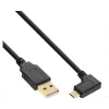 InLine Micro-USB 2.0 kaabel, USB-A isane Micro-B isane nurga all, kullatud kontaktid, 0,5 m