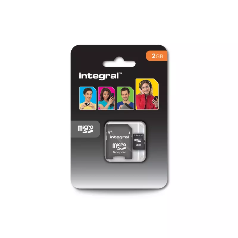 Integral 2GB microSD mälukaart SD-adapteriga