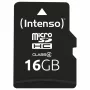 Intenso 16GB MicroSDHC Class 4 mälukaart SD-adapteriga, lugemiskiirus kuni 21 MB/s, must