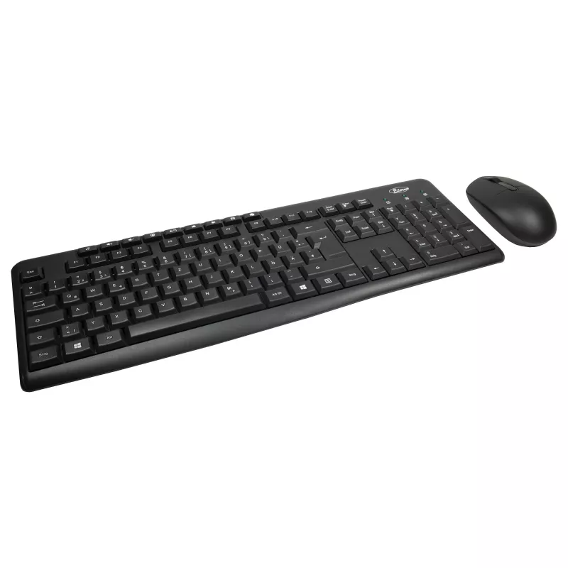 Inter-Tech AC KB-208 juhtmevaba klaviatuuri ja hiire komplekt, must (88884137)