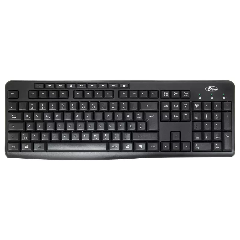 Inter-Tech AC KB-208 juhtmevaba klaviatuuri ja hiire komplekt, must (88884137)