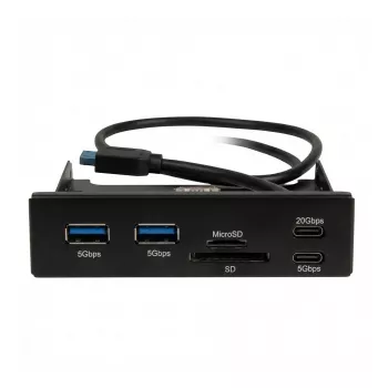 Inter-Tech Argus CI-22 sisemine kaardilugeja 3,5-tollise pesa jaoks, USB 2.0, multikaart – must