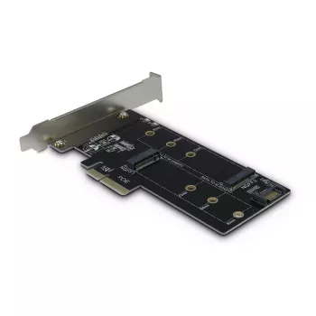Inter-Tech PCIe Adapter Card KT015 PCIe x4 to M.2 NVMe + SATA to M.2