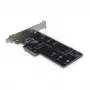 Inter-Tech PCIe Adapter Card KT015 PCIe x4 to M.2 NVMe + SATA to M.2