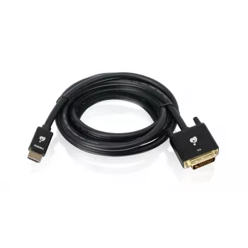 IOGEAR 4K @ 30Hz HDMI to DVI kaabel - 10 ft (3 m), kullatud, kolmekordse varjestusega, must