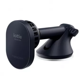 iOttie Velox Pro Active magnetiline juhtmevaba laadimisega autohoidik MagSafe iPhone'ile, must kuldsete aktsentidega