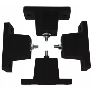 Ivensis IMS08 vibratsioonivastased isolatsioonijalad (komplekt 4 tk) – 30mm läbimõõt, 10mm kõrgus, alumiiniumsulam, must