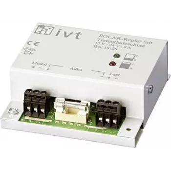 IVT päikeseenergia laadimiskontroller 12/24 V, 8 A, PWM