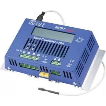 IVT päikeseenergia laadimiskontroller 12V/24V 20A MPPTplus 20A LCD-ekraaniga 200036