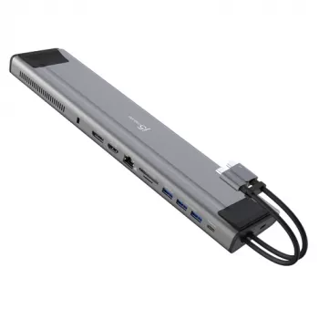 j5create JCD552 M.2 NVMe USB-C 3.2 Gen 2x2 dokkimisjaam 100W PD, HDMI ja DisplayPortiga