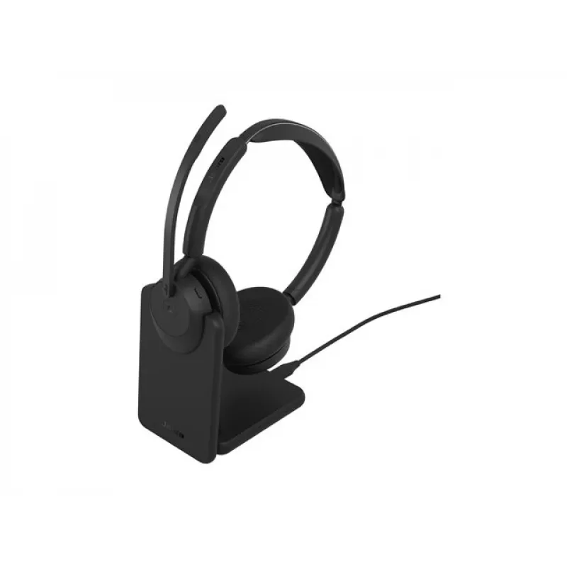 Jabra Evolve3 45 Stereo peakomplekt koos Link 390c USB-A adapteriga Microsoft Teamsile, must