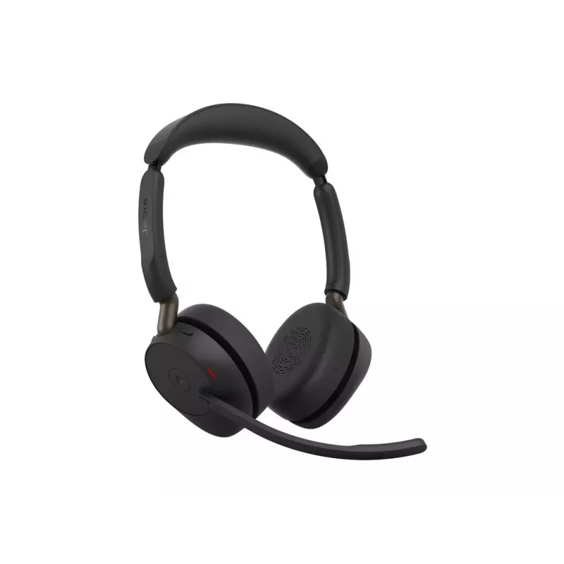 Jabra Evolve3 65 Stereo Link 390a MS juhtmevaba kõrvaklappide komplekt Bluetoothi ja USB-A adapteriga, optimeeritud Microsoft Teamsile, must