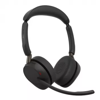 Jabra Evolve3 65 Stereo Link 390c UC juhtmevaba Bluetooth-kõrvaklapp USB-A adapteri ja Busylightiga - must
