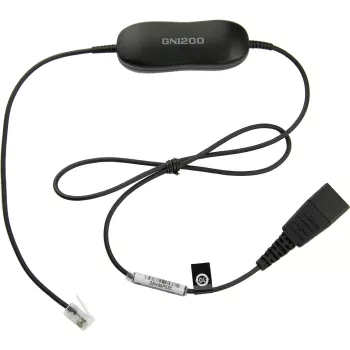Jabra Smart Cord QD to RJ9 peakomplekti kaabel Cisco IP Phone 78XX seeria jaoks, must, spiraalne, 0,4 m kuni 2 m