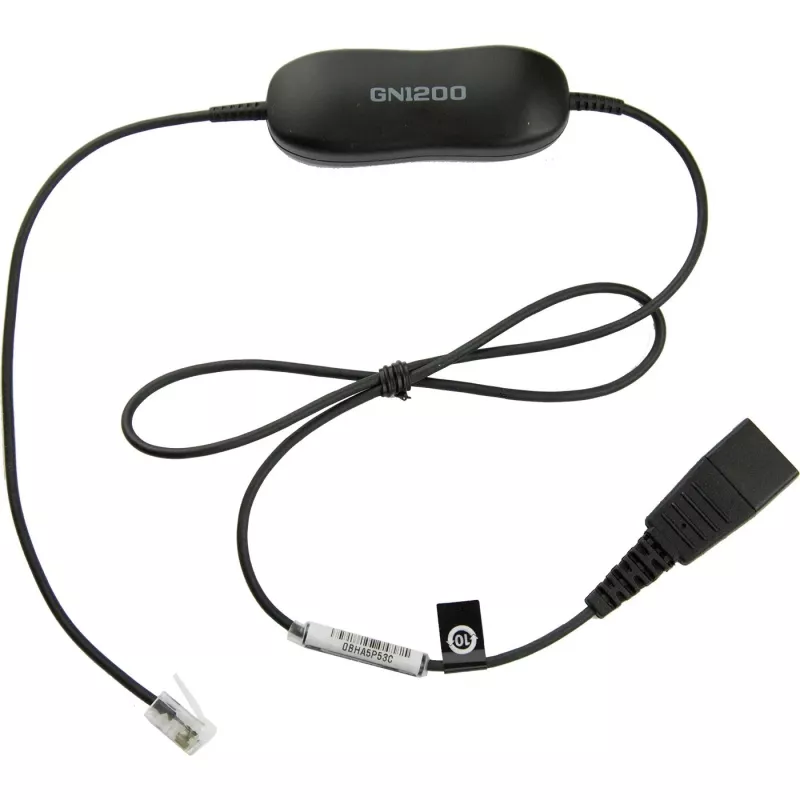 Jabra Smart Cord QD to RJ9 peakomplekti kaabel Cisco IP Phone 78XX seeria jaoks, must, spiraalne, 0,4 m kuni 2 m