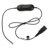Jabra Smart Cord QD to RJ9 peakomplekti kaabel Cisco IP Phone 78XX seeria jaoks, must, spiraalne, 0,4 m kuni 2 m