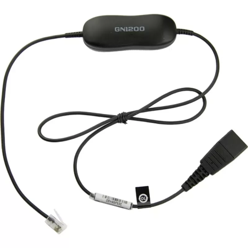 Jabra Smart Cord QD to RJ9 peakomplekti kaabel Cisco IP Phone 78XX seeria jaoks, must, spiraalne, 0,4 m kuni 2 m