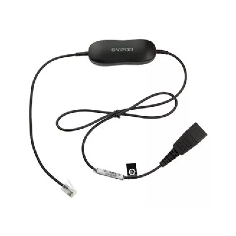 Jabra Smart Cord QD to RJ9 peakomplekti kaabel Cisco IP Phone 78XX seeria jaoks, must, spiraalne, 0,4 m kuni 2 m