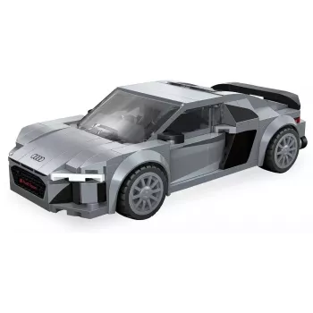 Jamara CaDA Audi R8 Coupé 1:24 Scale Building Blocks Set - 272 Pieces, Grey, Age 8+