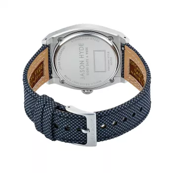 JASON HYDE Men's Watch JH41000 40mm Quartz Analog Stainless Steel Leather Black