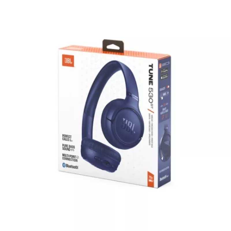 JBL Tune 530BT juhtmevabad kõrvaklapid Pure Bassiga, Bluetooth 5.3, 40H aku, sinine