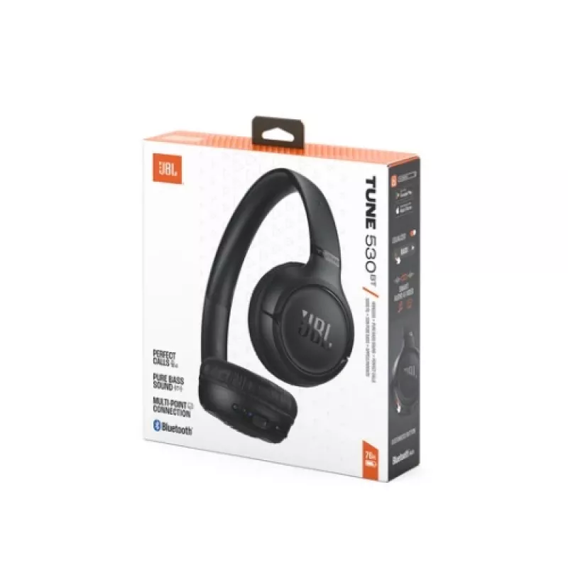 JBL Tune 530BT juhtmevabad kõrvaklapid, Pure Bass, Bluetooth 5.3, 57-tunnine aku, must