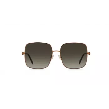 JIMMY CHOO LILI-S-J7D Naiste liblik- ja kassisilmadega päikeseprillid, kuldne metallraam, pruun gradientlääts 58 mm