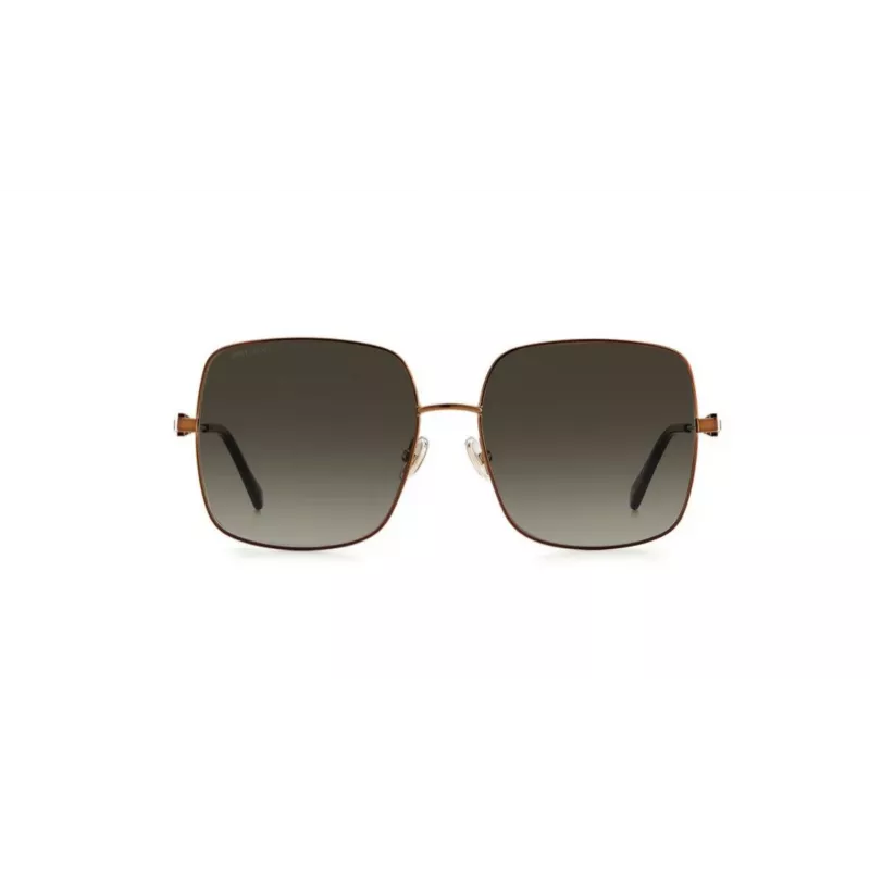 JIMMY CHOO LILI-S-J7D Naiste liblik- ja kassisilmadega päikeseprillid, kuldne metallraam, pruun gradientlääts 58 mm