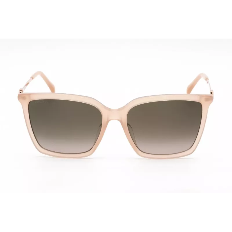 JIMMY CHOO TOTTA-G-S-FWM Naiste Päikeseprillid - Must Atsetaatraam, Hallid Gradientläätsed, 56mm